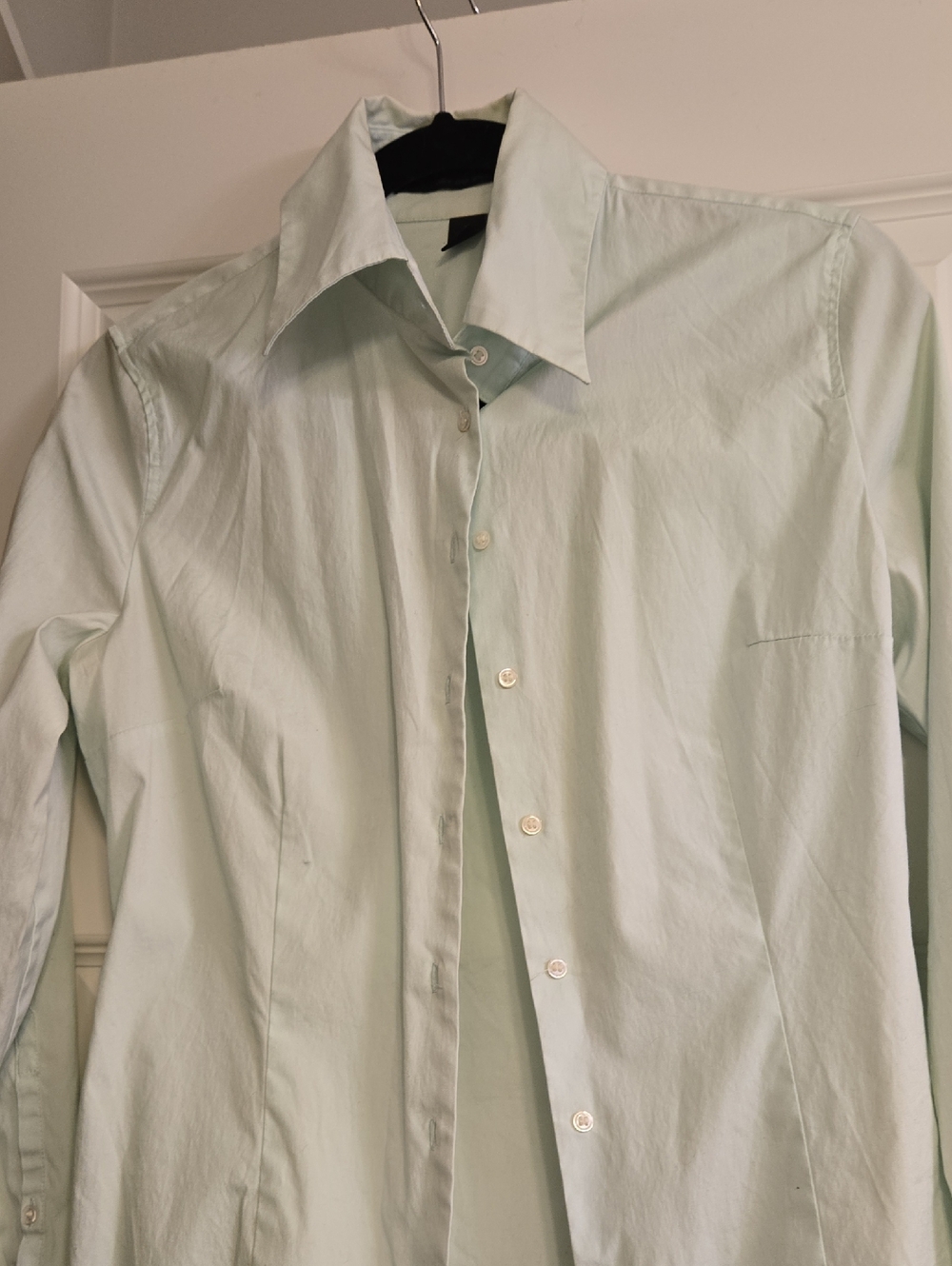 Women's Light Mint Dress Shirt - Classic Button-Down EXPRESS Size 6 Classic Fit